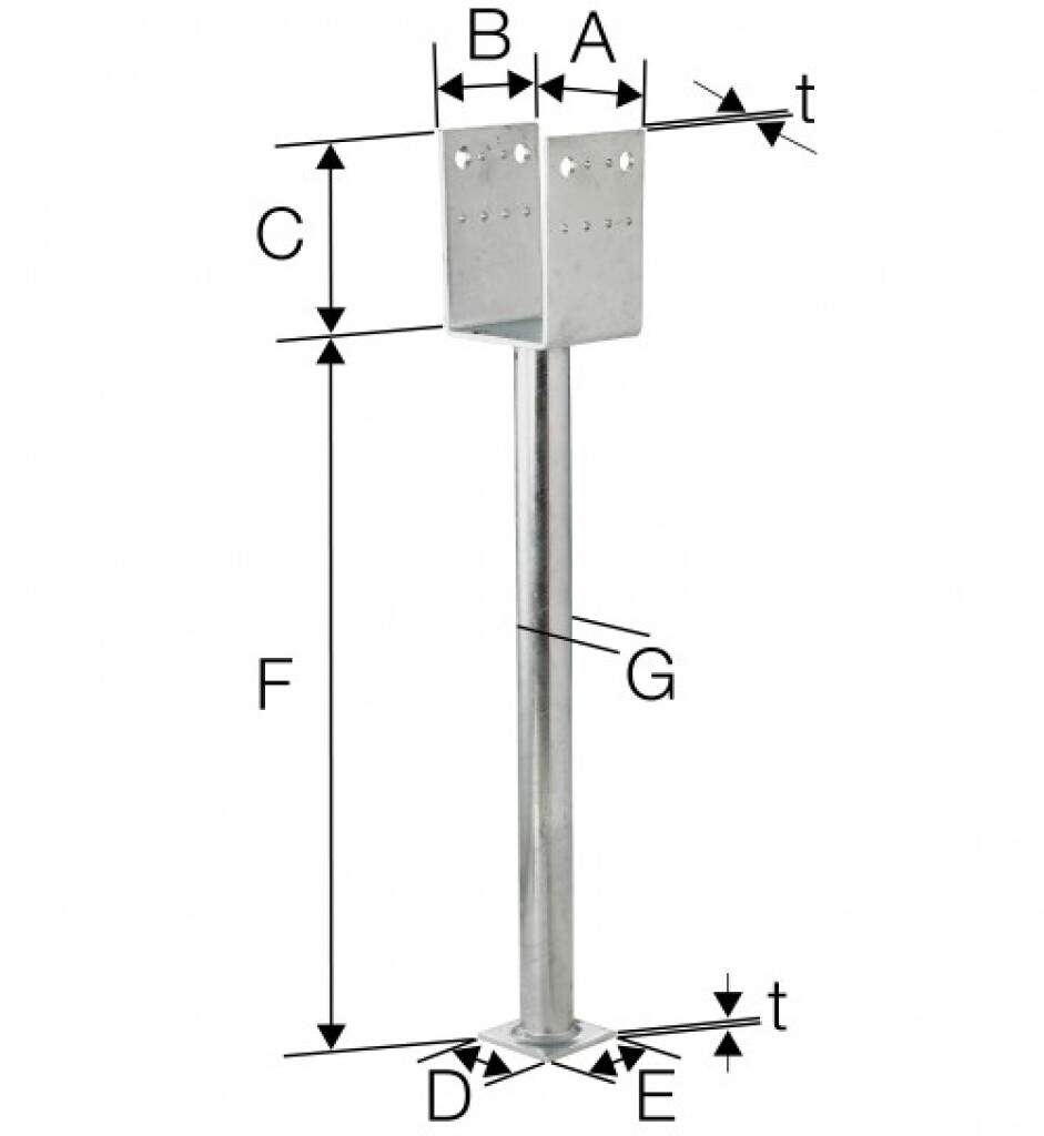 Stützenfüße PL100/70G-B